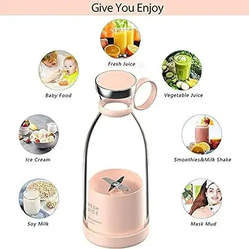 Portable Electric Mini USB Bottle Juicer | Make Fresh Juice Anywhere in 30 Seconds 🥤 Gharbuddy