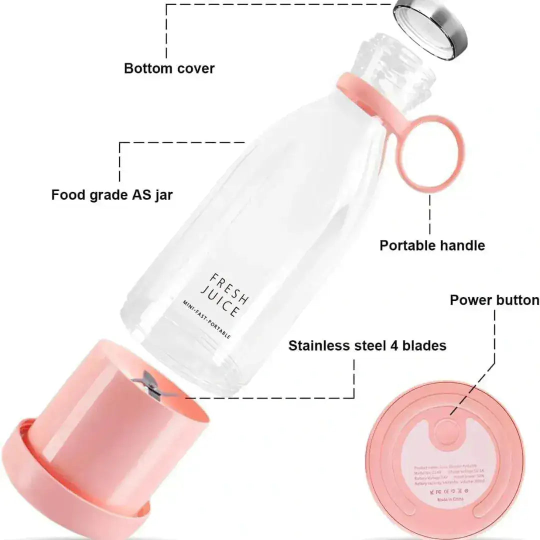 Portable Electric Mini USB Bottle Juicer | Make Fresh Juice Anywhere in 30 Seconds 🥤 Gharbuddy